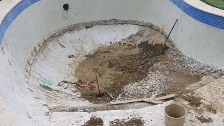 Mt Eliza pool renovation digging out road base