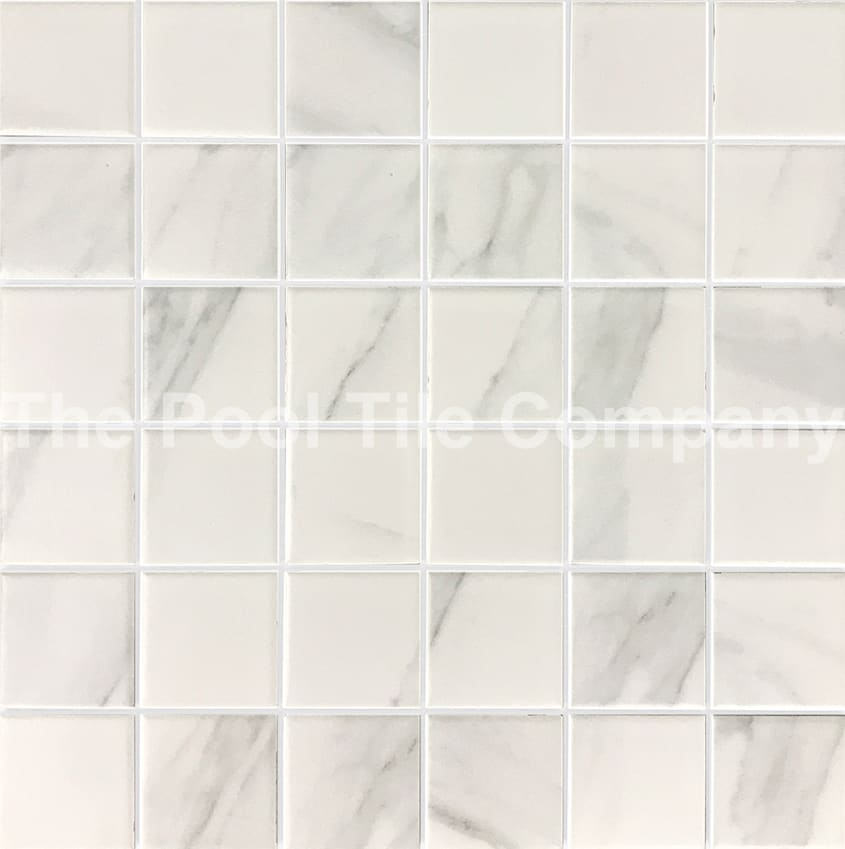 Ash Grey 48mm Ceramic Mosaic Pool Tiles CMC417