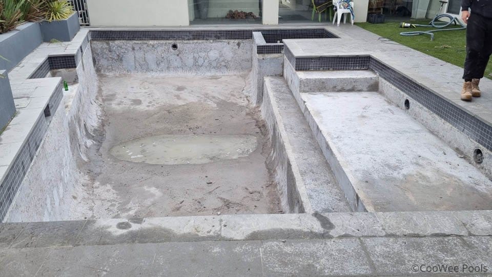 Pool renovation Pakenham in progress