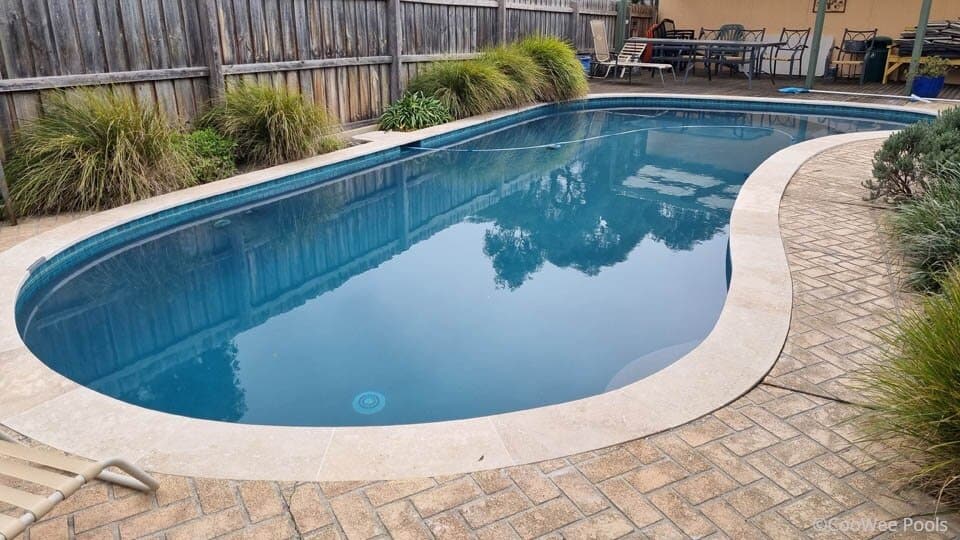 pool renovation coping waterline interior narre warren before